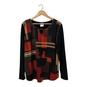 Bali Women's Sweater Size XL Keyhole Long Sleeves Career Office Work Modest